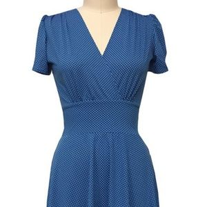 Karina Dresses Megan in Bahama Blue Dots - S/M